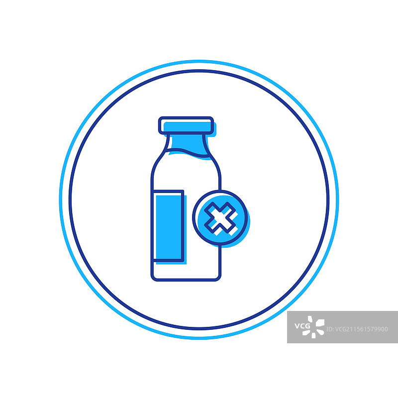 填充轮廓的乳糖不耐症图标，孤立展示图片素材