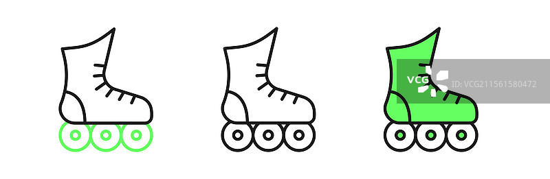 直排轮滑图标，背景为白色图片素材