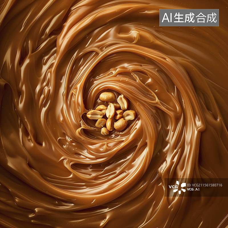 【AI数字艺术】抽象坚果酱拍摄图片素材