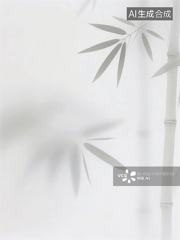 【AI数字艺术】清新雅致竹影婆娑图片素材
