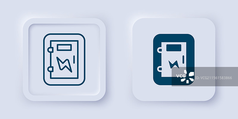 填充和轮廓电气面板图标图片素材