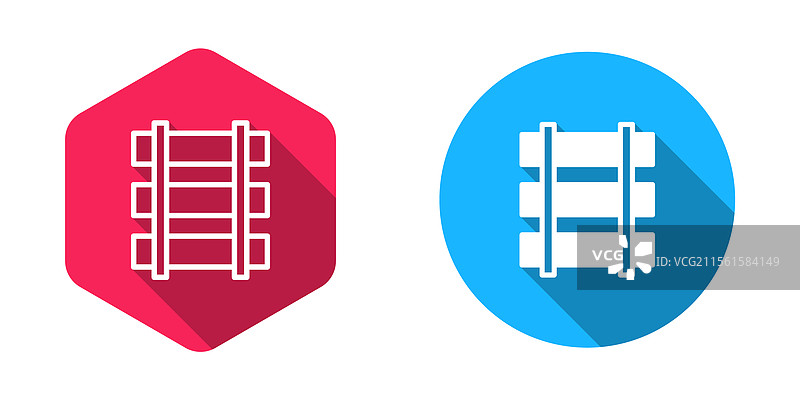 填充和轮廓铁路轨道图标图片素材