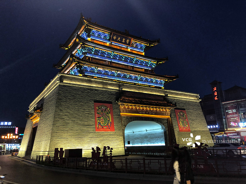河南开封，鼓楼建筑图片素材