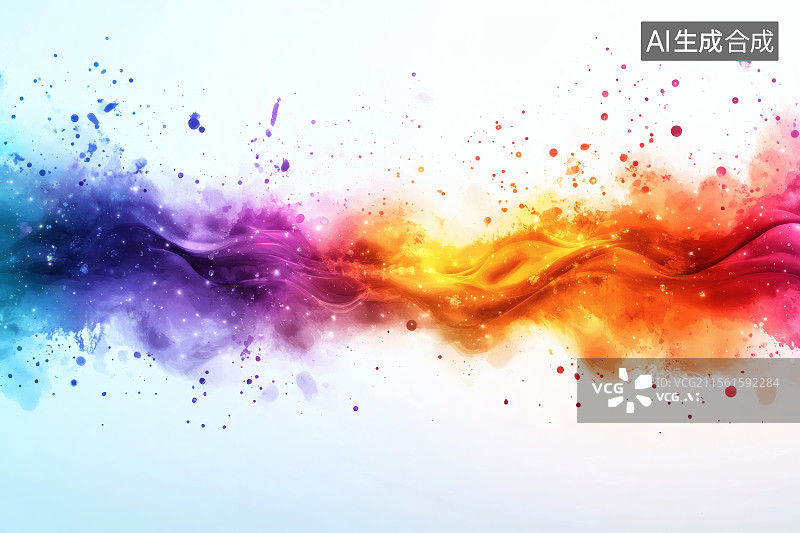 【AI数字艺术】白色背景，黄色与紫色颜色的碰撞图片素材