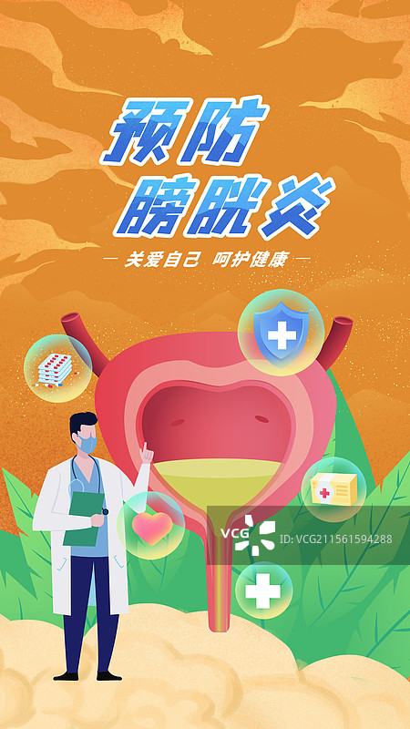 膀胱医疗保健泌尿外科人体健康前列腺预防膀胱炎图片素材