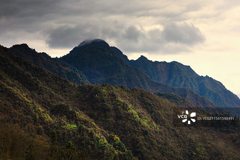 成都紫坪铺水库自然风光图片素材