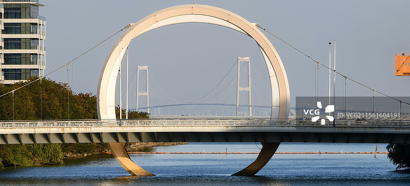 深中通道桥中桥效果图片素材
