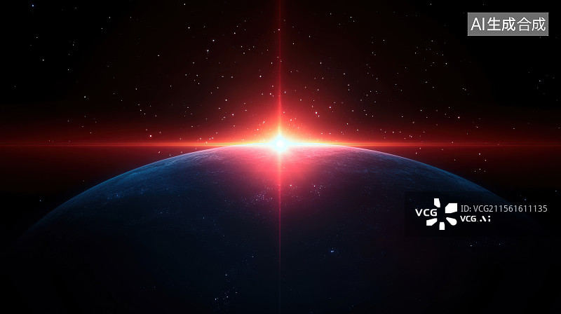 【AI数字艺术】太空地球星球土星星际穿越科幻宇宙图片素材