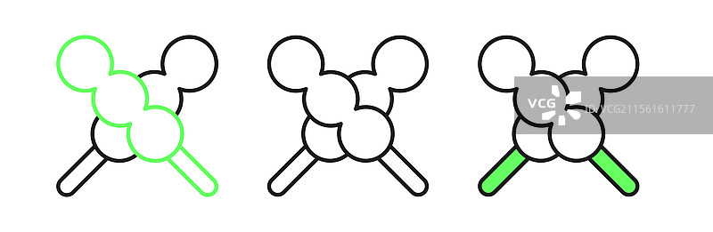 木棍上的肉丸图标图片素材