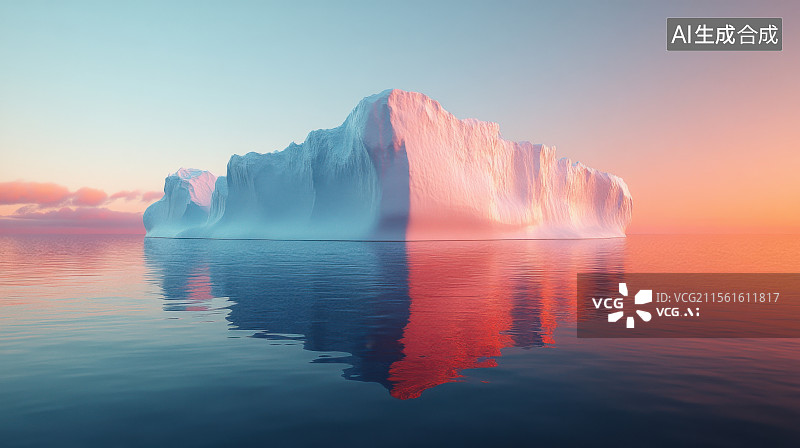 【AI数字艺术】冰山南极极地北极冰块大海图片素材