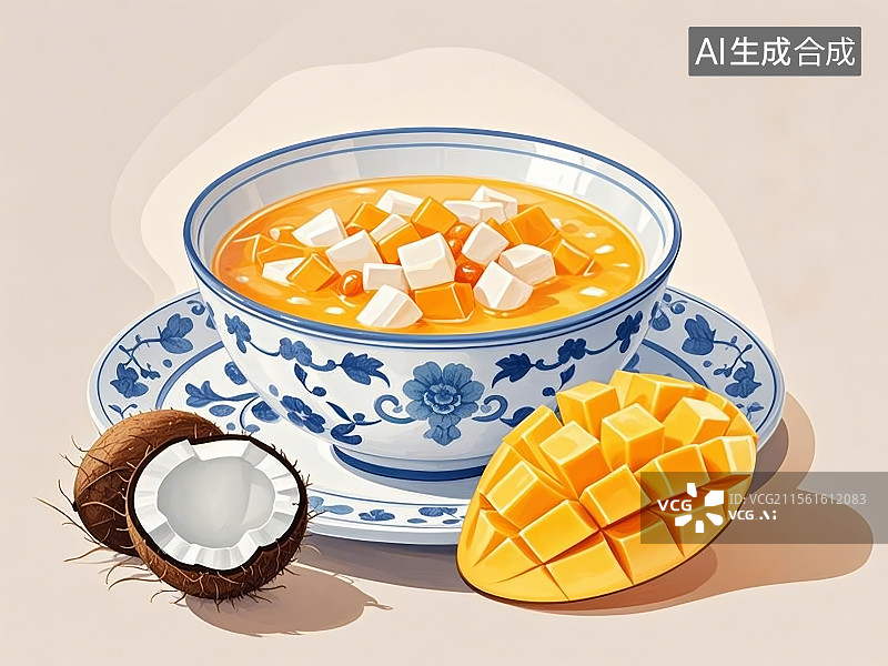 【AI数字艺术】杨枝甘露图片素材