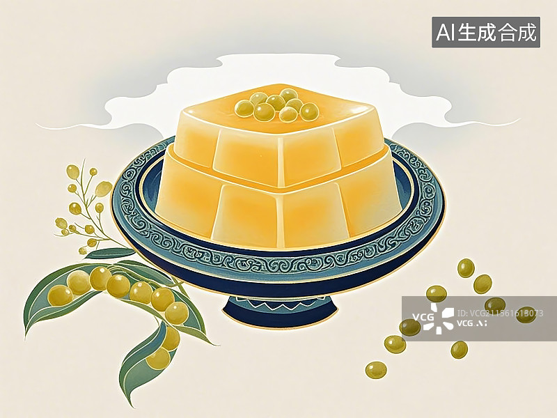 【AI数字艺术】豌豆黄图片素材