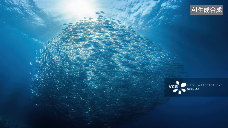 【AI数字艺术】海底深海鱼群大海水生生物珊瑚生态环境图片素材