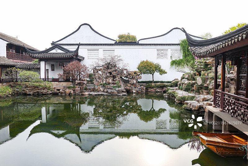 苏州园林网师园铁琴曲廊殿春簃引静桥水闸真意彩霞池樵风径等风光组图图片素材