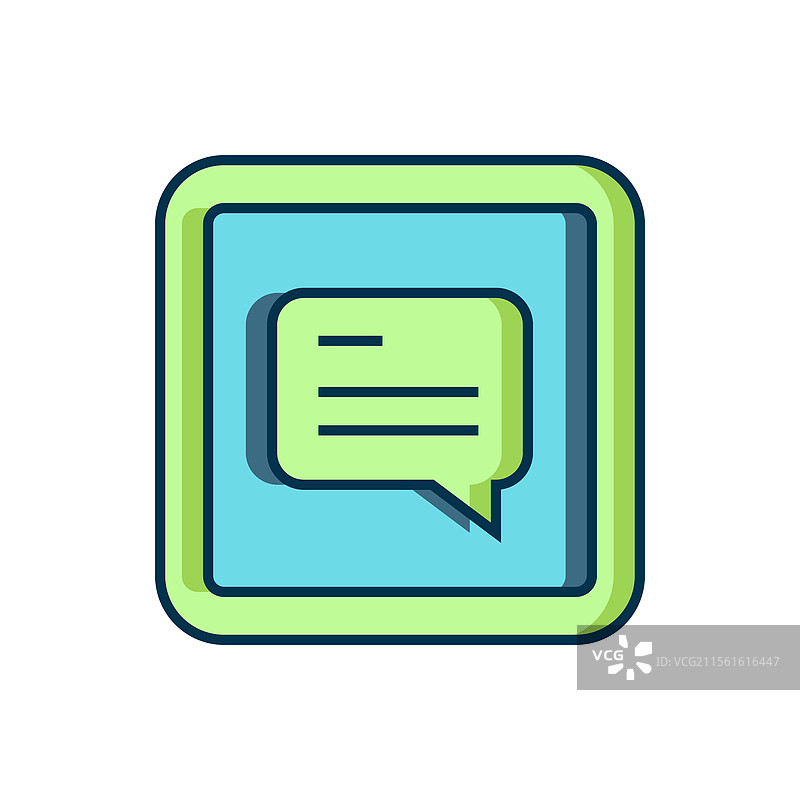 带字幕的填充轮廓视频图标图片素材