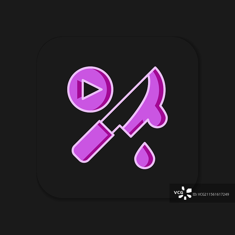 充满悬疑的电影图标，背景为黑色图片素材