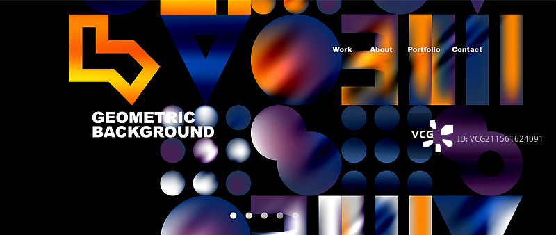 各种色彩斑斓的几何形状抽象网络图片素材