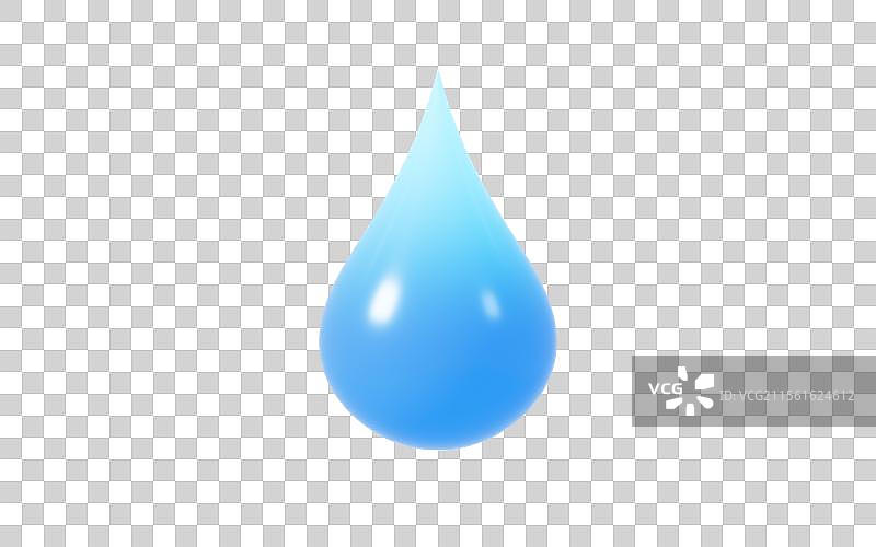 水滴节约用水概念3D渲染图片素材
