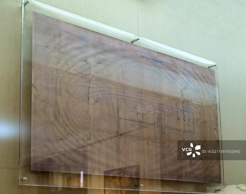 五七车站图纸 山东济南胶济铁路博物馆图片素材