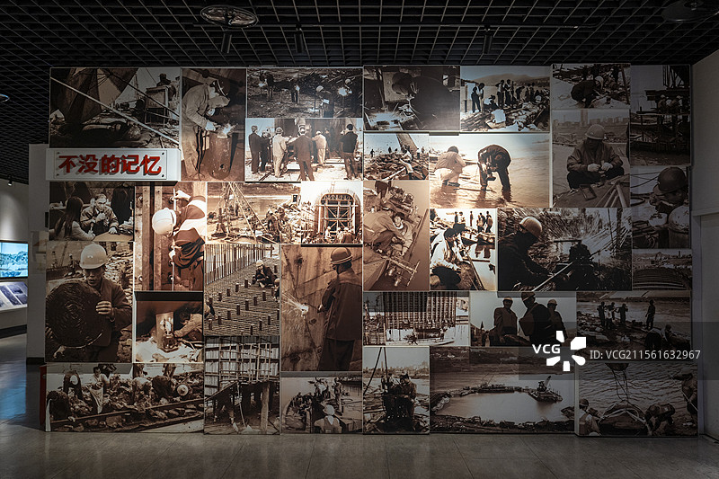 重庆涪陵白鹤梁水下博物馆建设历史照片图片素材