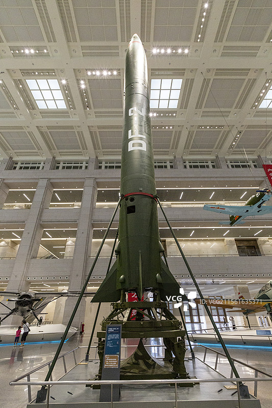 中国人民革命军事博物馆“兵器陈列”展：中国造“东风二号”地地导弹（1964年6月，东风二号试飞成功）图片素材