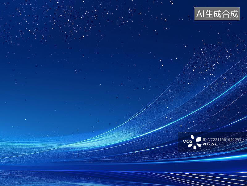 【AI数字艺术】蓝色商务科技风背景图片素材