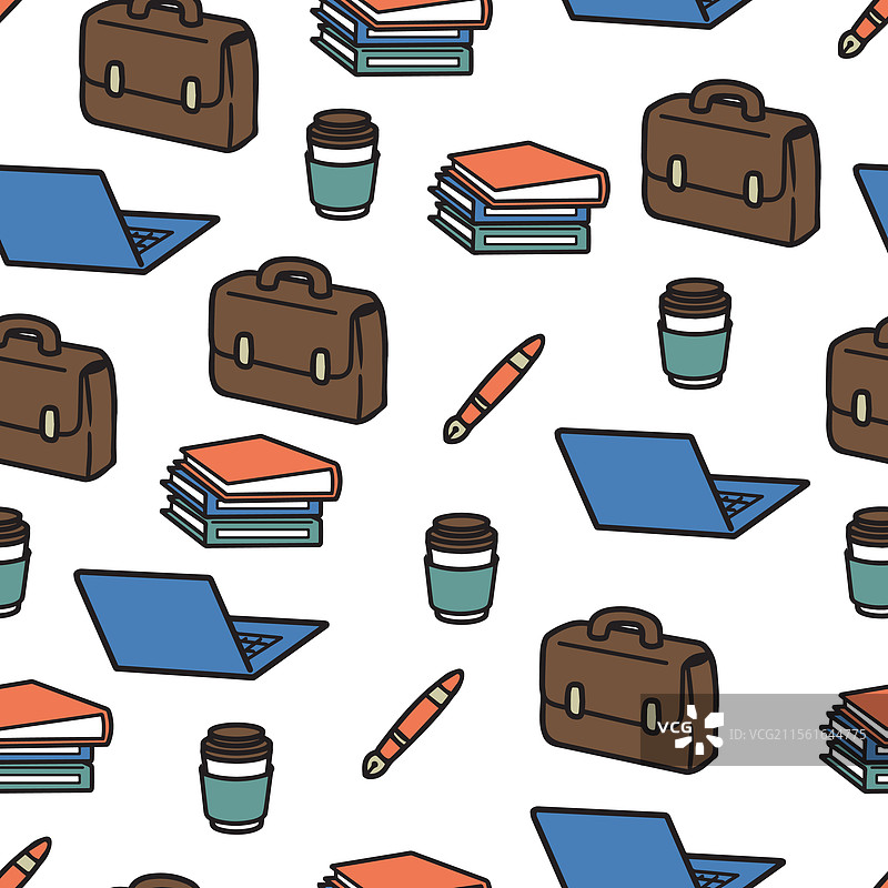 时尚的办公工具和用品工作模式图片素材