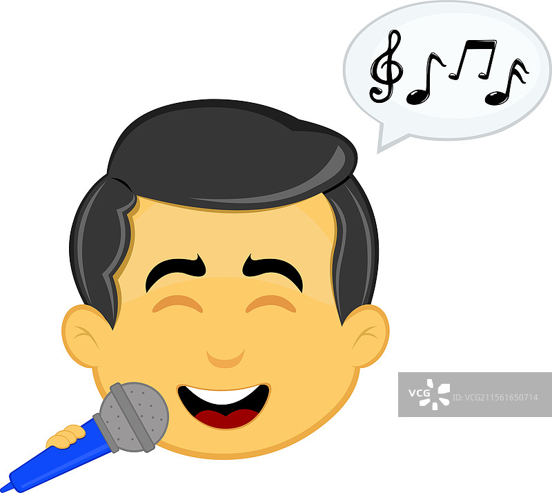 唱歌的麦克风表情符号图片素材