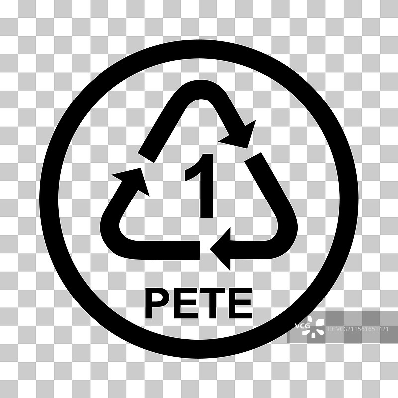 孤立的塑料符号生态回收标志图片素材