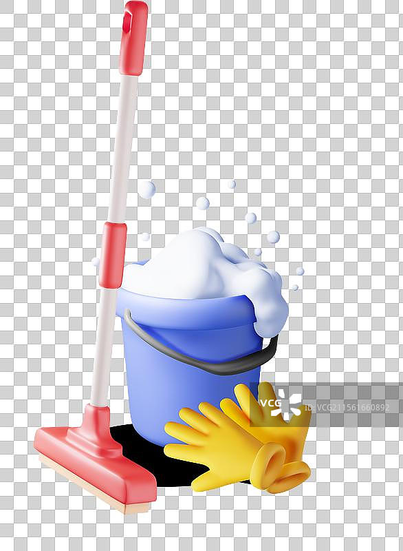 3D清洁时间或服务概念孤立图像图片素材