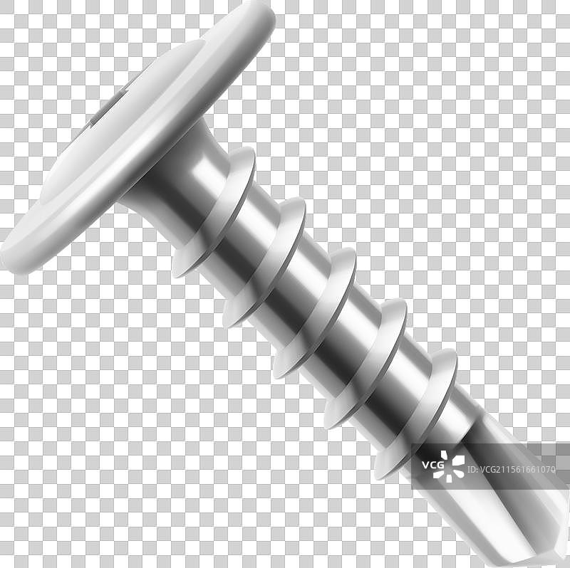 带有压力清洗机的金属螺丝，孤立在白色背景上图片素材