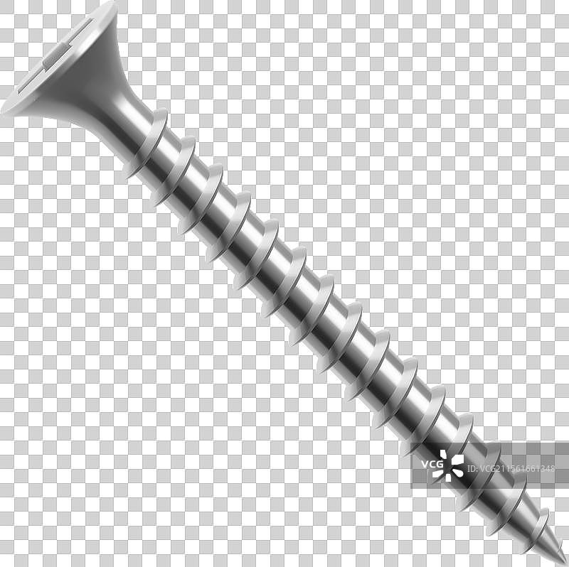 自攻螺丝孤立在透明背景上图片素材