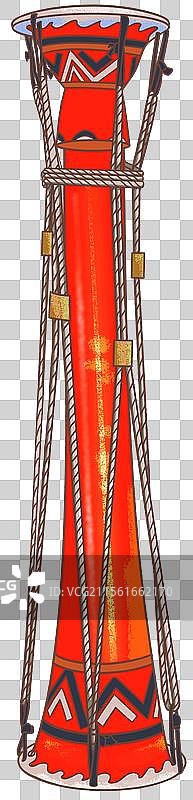 花鼓 乐器 手绘图片素材