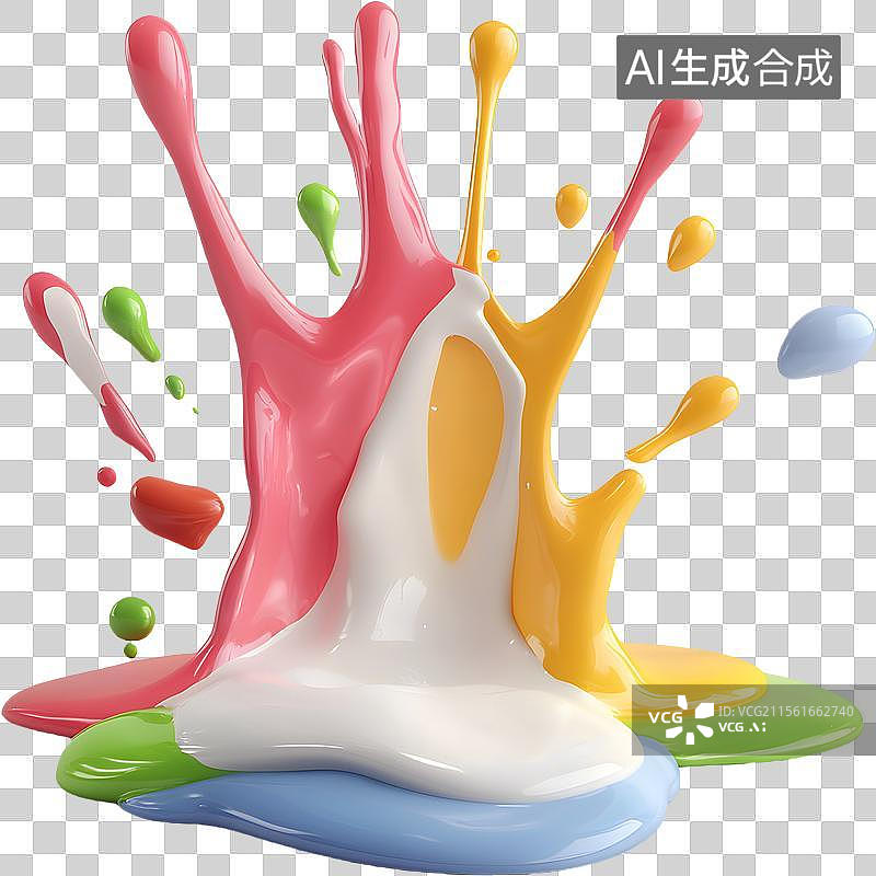 【AI数字艺术】颜料元素图片素材