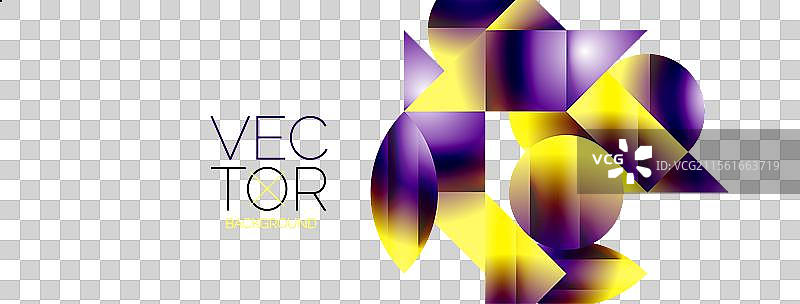 极简主义与渐变魅力的几何形状图片素材