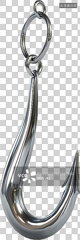 【AI数字艺术】一个鱼钩图片素材