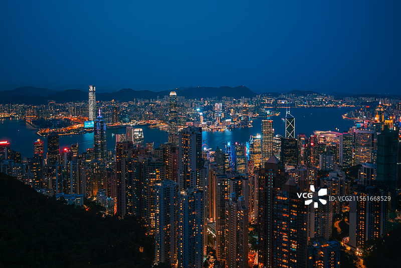 香港璀璨夜景图片素材