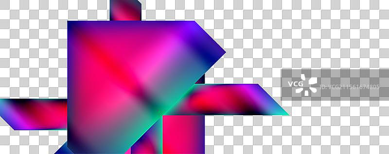 霓虹色彩的几何形状图片素材