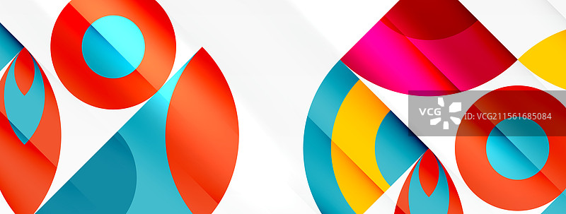 几何美丽的抽象圆形和花瓣图片素材