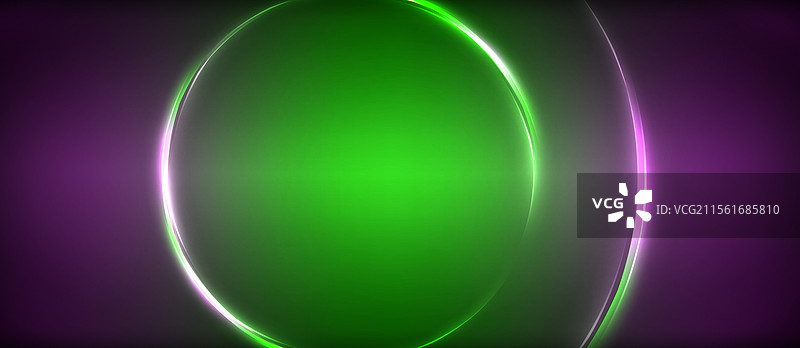 霓虹发光圆圈光线圆形线条图片素材