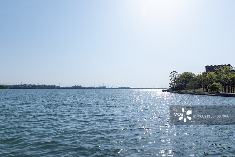 中国江苏省苏州市相城区  漕湖湿地公园风光图片素材