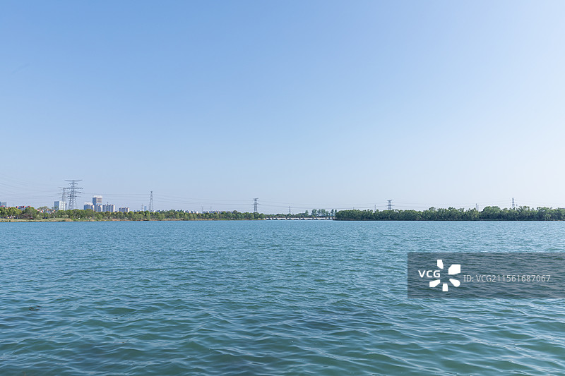 中国江苏省苏州市相城区  漕湖湿地公园风光图片素材