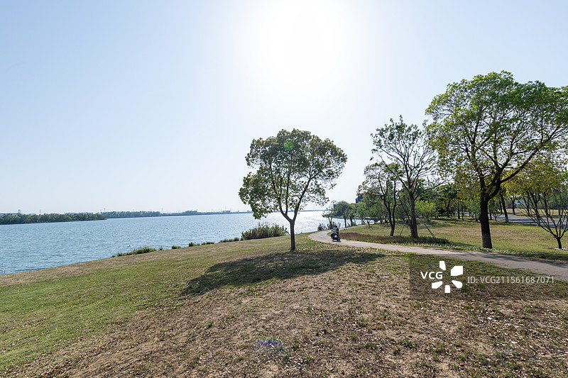 中国江苏省苏州市相城区  漕湖湿地公园风光图片素材