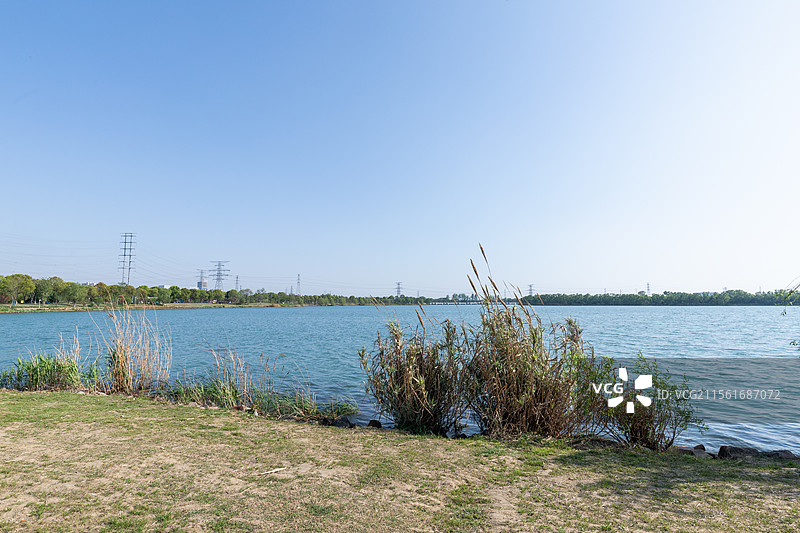 中国江苏省苏州市相城区  漕湖湿地公园风光图片素材