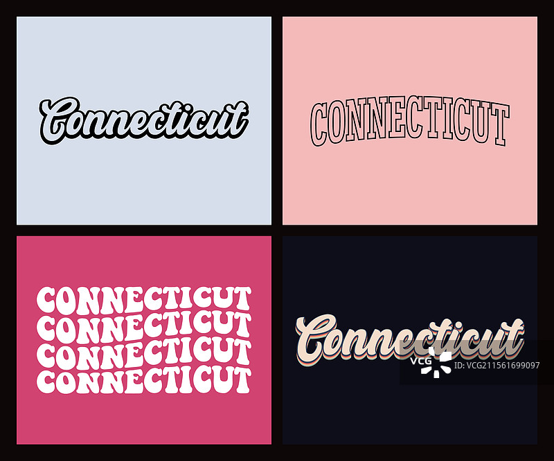 康涅狄格州T恤设计图片素材