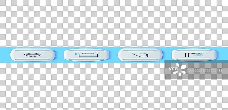 设置线条餐厅水瓶左轮手枪图片素材