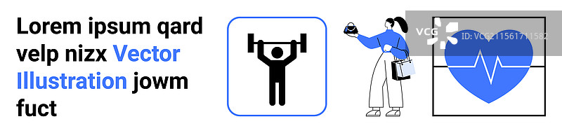 健康与健身概念与举重图片素材