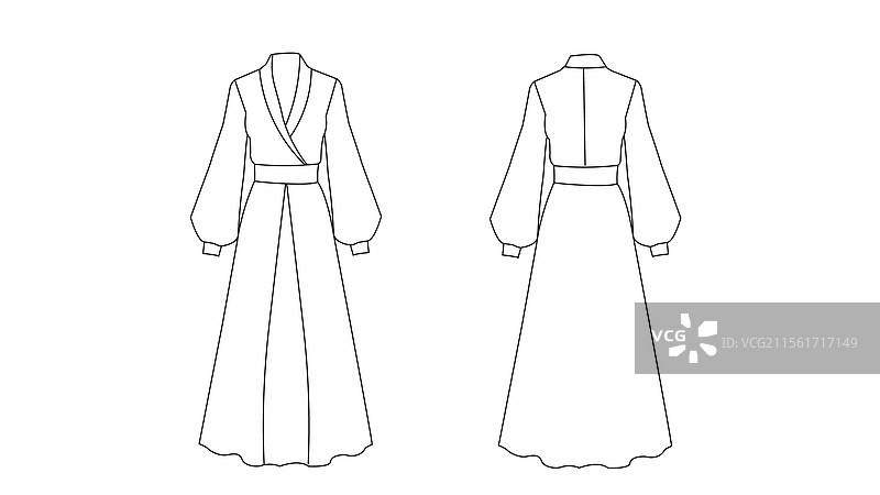 长袖礼服图片素材