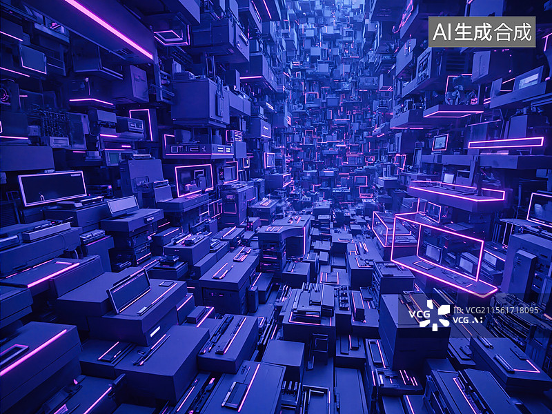 【AI数字艺术】未来科技空间图片素材