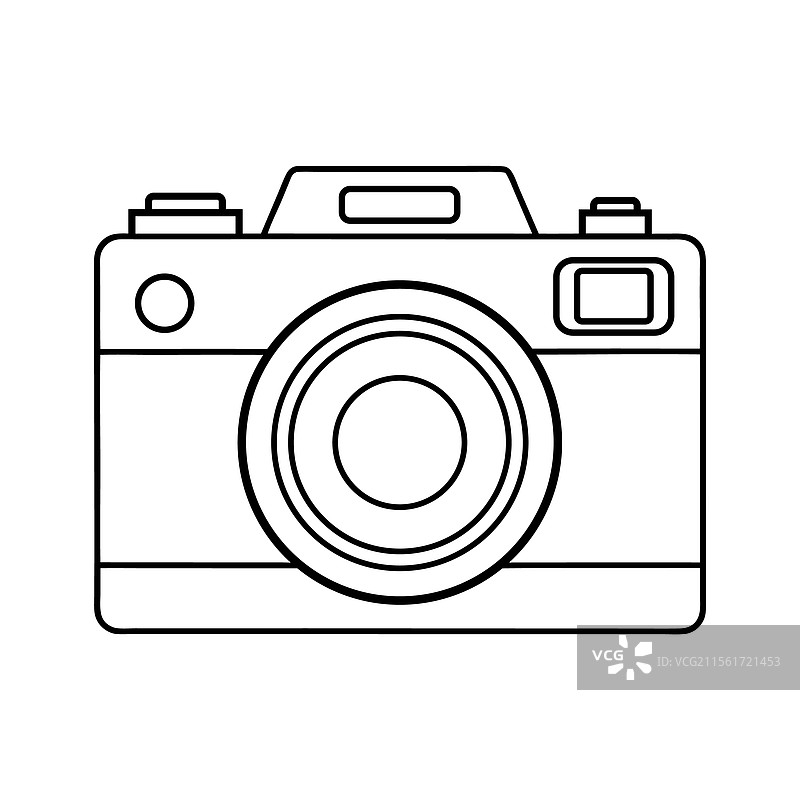 极简复古相机轮廓设计图片素材
